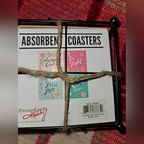 DONATING 11/15/24 ✨️Clearance✨️ Primatives by Kathy Be Joyful coaster set NWOT - Picture 7 of 14